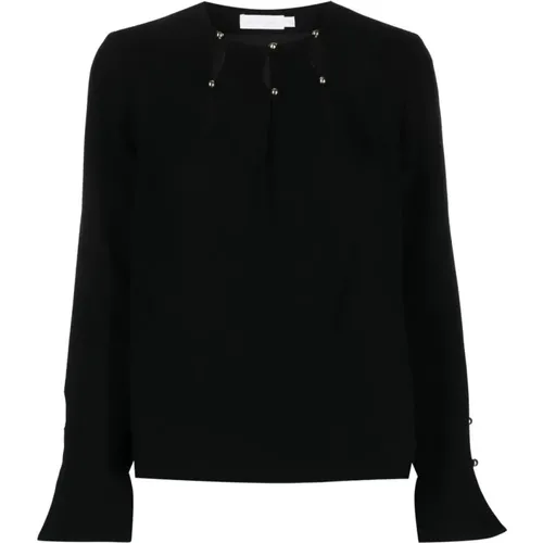 Schwarze Crepe-Cocktailbluse , Damen, Größe: XS - Simkhai - Modalova