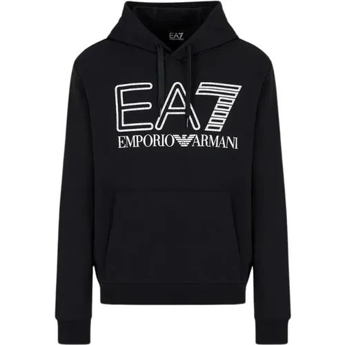 Clean Design Hooded Sweatshirt , male, Sizes: 3XL - Emporio Armani EA7 - Modalova