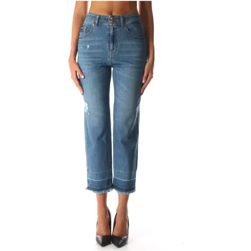 Hochwertige Cropped Jeans für Frauen , Damen, Größe: W29 - Versace Jeans Couture - Modalova