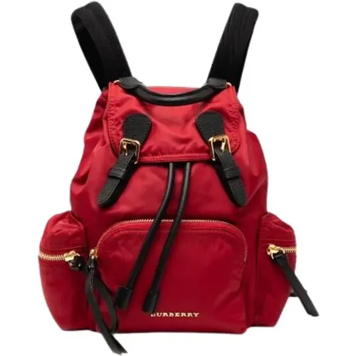 Pre-owned Backpacks, female, , Size: ONE SIZE Pre-owned Nylon Backpack - Burberry Vintage - Modalova