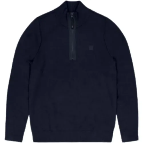 Butcher of , Clifden Halfzip Dunkelblaues Pullover , Herren, Größe: 2XL - Butcher of Blue - Modalova