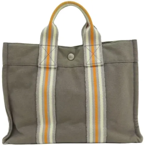 Pre-owned Tote Bags, female, , Size: ONE SIZE Pre-owned Canvas handbags - Hermès Vintage - Modalova