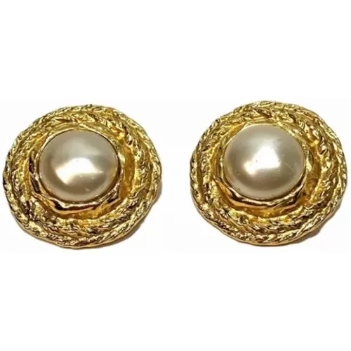 Pre-owned Jewellery, female, , Size: ONE SIZE Pre-owned Pearl earrings - Chanel Vintage - Modalova