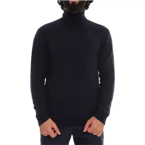 Turtlenecks, male, , Size: 2XL Cashmere blend slim fit turtleneck pullover - Hindustrie - Modalova