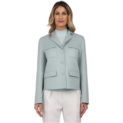 Wool, silk, and cashmere blend jacket , female, Sizes: S - Max Mara Studio - Modalova