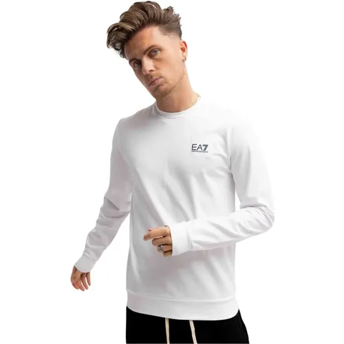 Core Identity Sweater Herren Weiß , Herren, Größe: XL - Emporio Armani - Modalova
