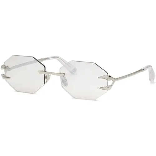 Sechseckige Goldsonnenbrille , Damen, Größe: 59 MM - Roberto Cavalli - Modalova