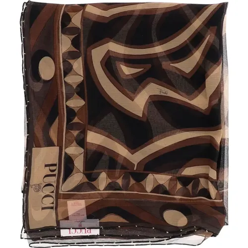 Silky Scarves, female, , Size: ONE SIZE Printed Silk Scarf - Pucci - Modalova