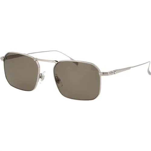 Stylish Sunglasses Mb0218S , male, Sizes: 53 MM - Montblanc - Modalova
