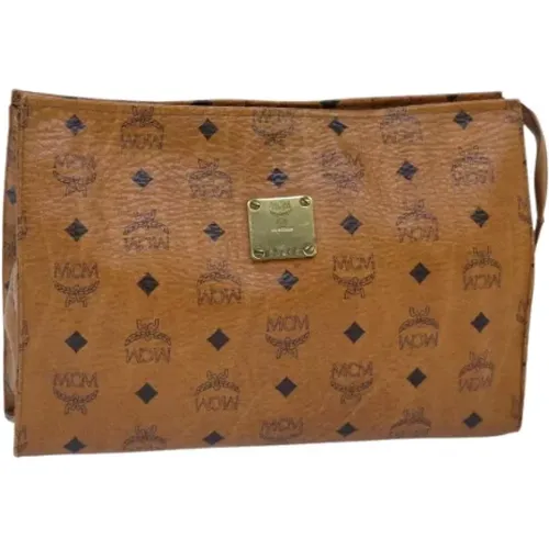 Pre-owned Clutches, female, , Size: ONE SIZE Pre-owned Canvas clutches - MCM Pre-owned - Modalova