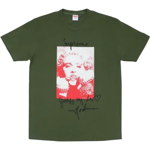 Limitierte Auflage Madonna Tee Olive , Herren, Größe: M - Supreme - Modalova