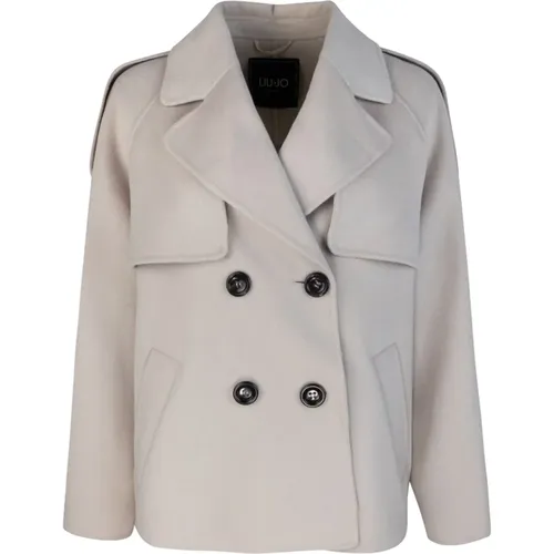 Wool Blend Caban Coat Revers Collar , female, Sizes: M, XS, S - Liu Jo - Modalova