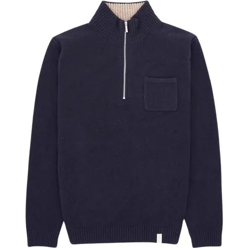 Woolen Touch Mock-Zip Pullover - Colours & Sons - Modalova