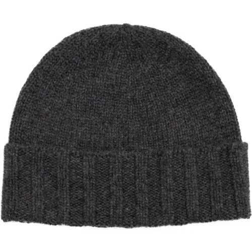 Beanies, unisex, , Size: ONE SIZE Cashmere Grey Beanie Hat Gift Box - Drumohr - Modalova