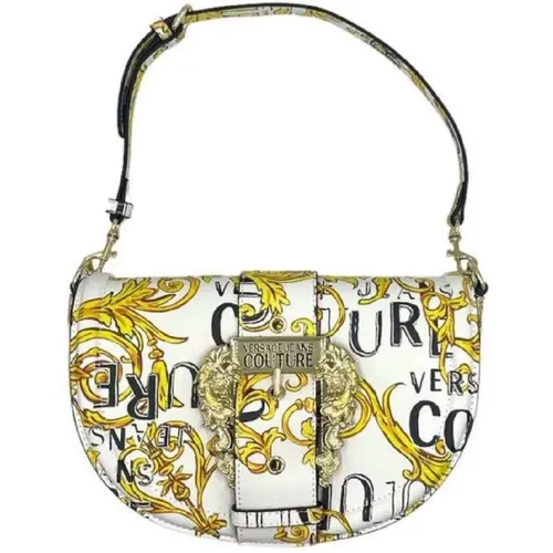 Barockdruck Handtasche mit Logoschnalle - Versace Jeans Couture - Modalova