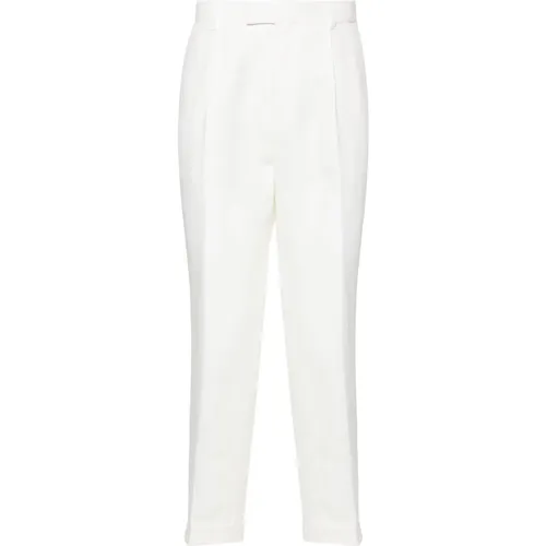 Linen Pleated Pants with Pockets , male, Sizes: XL - Hugo Boss - Modalova