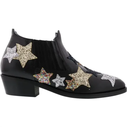 Glitter Cowgirl Boots , female, Sizes: 4 UK, 2 UK, 5 UK, 3 UK - Chiara Ferragni Collection - Modalova