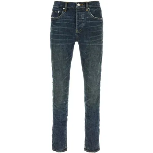 Slim-fit Jeans, male, , Size: W34 Low Rise Skinny Jean - Purple Brand - Modalova