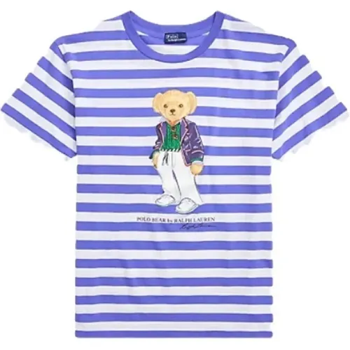 Baumwoll-T-Shirt mit Polo Bear , Damen, Größe: XL - Polo Ralph Lauren - Modalova