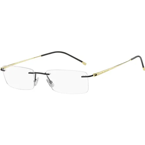 Matte Black Gold Sunglasses , unisex, Sizes: 57 MM - Hugo Boss - Modalova