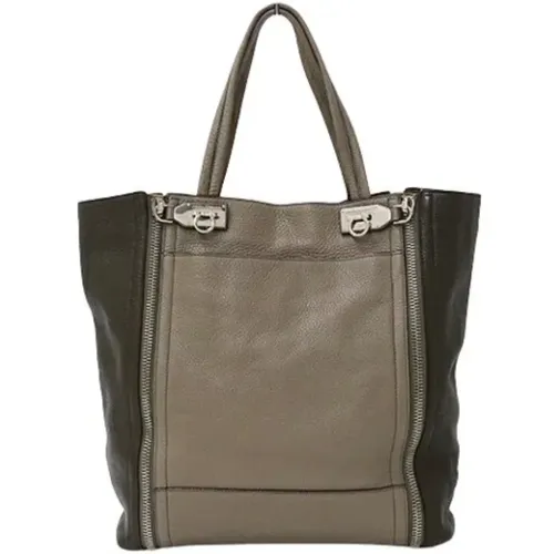 Pre-owned Tote Bags, female, , Size: ONE SIZE Pre-owned Leather totes - Salvatore Ferragamo Pre-owned - Modalova