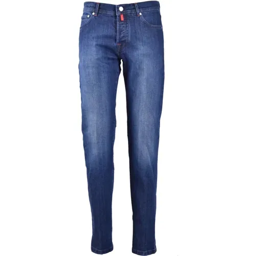 Slim-Fit Jeans for Men , male, Sizes: W34, W32 - Kiton - Modalova