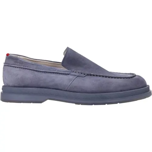 Loafers, male, , Size: 10 US Suede Penny Loafers - Hugo Boss - Modalova