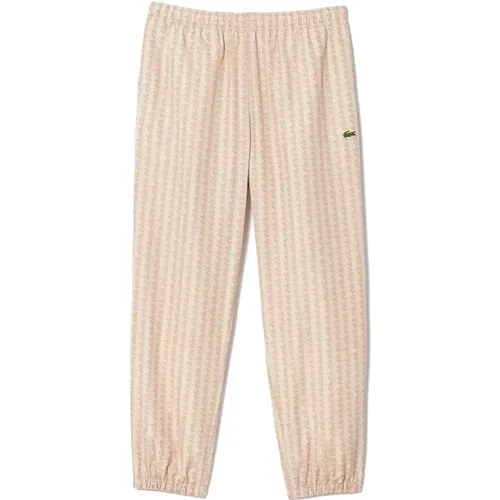 Sweatpants, male, , Size: XS Printed Monogram Sportsuit Trousers - Lacoste - Modalova