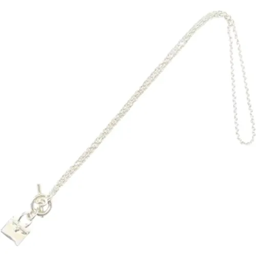 Pre-owned Jewellery, female, , Size: ONE SIZE Pre-owned Silver necklaces - Hermès Vintage - Modalova