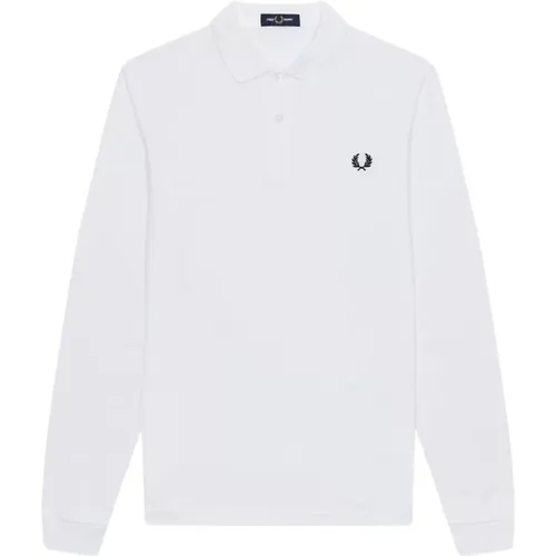 Polo Shirts, male, , Size: XL Long Sleeve Polo Shirt - Fred Perry - Modalova