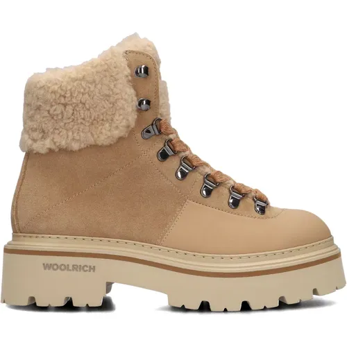 Sheepskin High Logger Boots , female, Sizes: 3 UK - Woolrich - Modalova