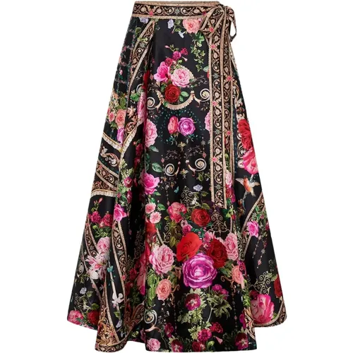 Romantic Golden Archways Maxi Wrap Skirt , female, Sizes: M - Camilla - Modalova