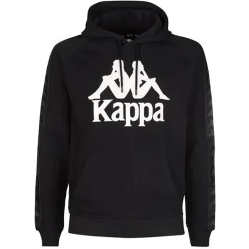 Hoodies, male, , Size: M White Antique Cotton/Polyester Sweatshirt - Kappa - Modalova
