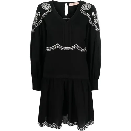 Short Dresses,Schwarzes Mini-Kleid für Frauen - Twinset - Modalova