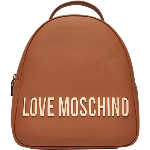 Backpacks, female, , Size: ONE SIZE Faux Leather Trendy Backpack - Love Moschino - Modalova