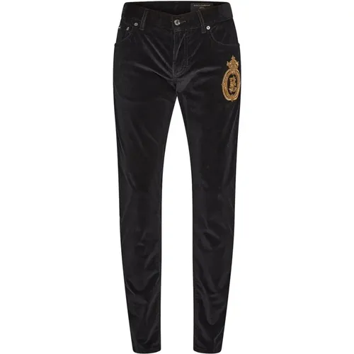 Velvet Ribbed Pants , male, Sizes: XS - Dolce & Gabbana - Modalova