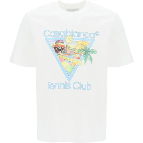 Afro cubism tennis club t , male, Sizes: XL, L, M, S, 2XL - Casablanca - Modalova