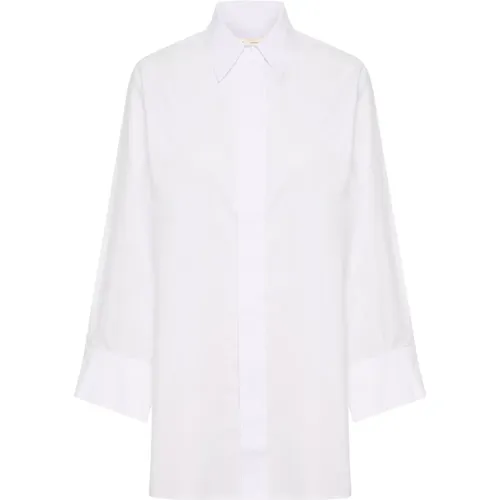 Klassische Helveiw Shirt Bluser in Reinem Weiß , Damen, Größe: L - InWear - Modalova