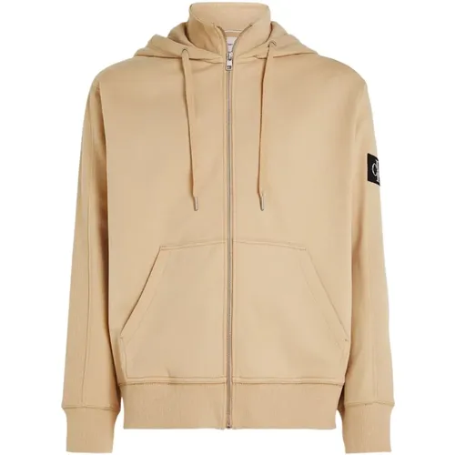 Zip-throughs, male, , Size: S Zip Hoodie - Calvin Klein Jeans - Modalova