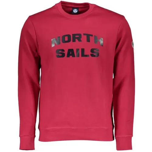 Sweatshirts, male, , Size: M Crew Neck Sweatshirt with Logo Print - North Sails - Modalova