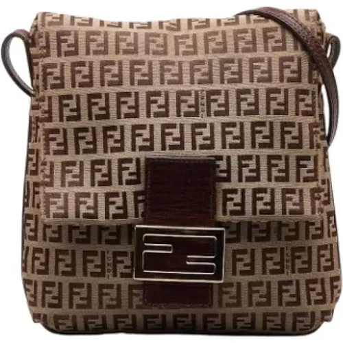 Pre-owned Cross Body Bags, female, , Size: ONE SIZE Pre-owned Canvas shoulder-bags - Fendi Vintage - Modalova