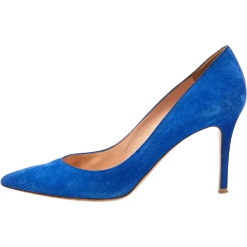 Pre-owned Pumps, female, , Size: 10 1/2 US Pre-owned Suede heels - Gianvito Rossi Pre-owned - Modalova