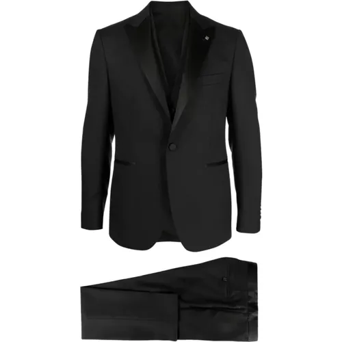 Single Breasted Suits, male, , Size: XL Gabardine Formal Suit for Men - Tagliatore - Modalova