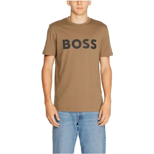 T-Shirts, male, , Size: XL Minimalist Cotton T-Shirt Collection - Hugo Boss - Modalova