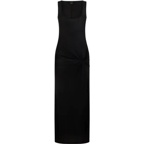 Long Dress with Round Neck , female, Sizes: XS, L, XL, S - pinko - Modalova