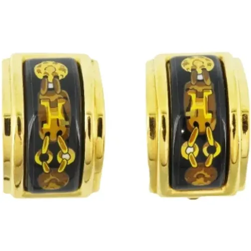 Pre-owned Jewellery, female, , Size: ONE SIZE Pre-owned Gold earrings - Hermès Vintage - Modalova