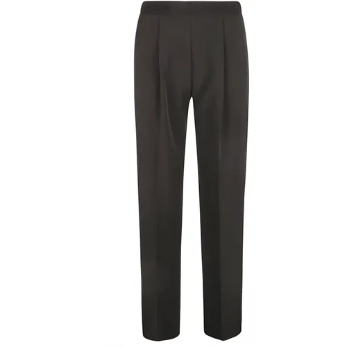 Schwarze Straight-Leg Hose , Damen, Größe: 2XS - Ermanno Scervino - Modalova