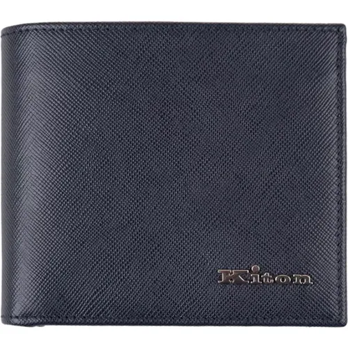 Leather Folding Mens Wallet , male, Sizes: ONE SIZE - Kiton - Modalova