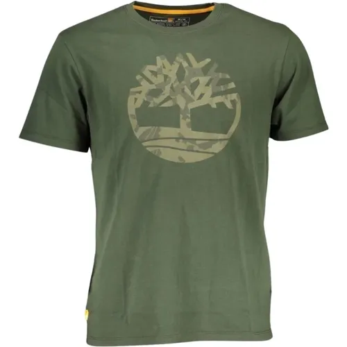 Kurzarm T-Shirt Grün , Herren, Größe: XL - Timberland - Modalova
