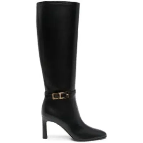 Nora Knee-High Leather Boots , female, Sizes: 3 UK, 4 UK, 6 UK, 7 UK, 2 UK - Sergio Rossi - Modalova